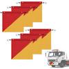 Safety Flags For Trucks 6 Pieces Trailer Flags With Elastic Cord 18 X 18 Inch High Visibility Sign For Construction Trailer