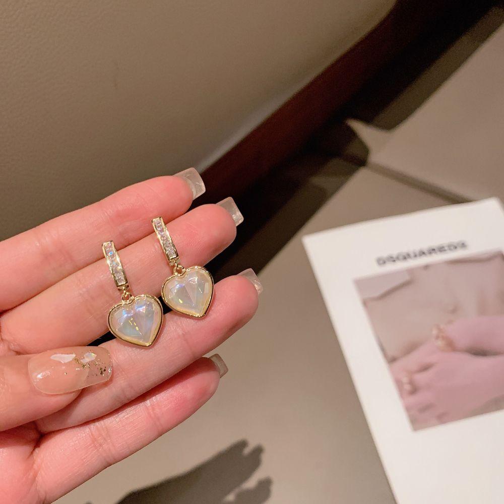 

Girls Zircon Temperament Korean Stud Earrings Dangle Drop Earrings Women Hoop Earrings Ear Jewelry