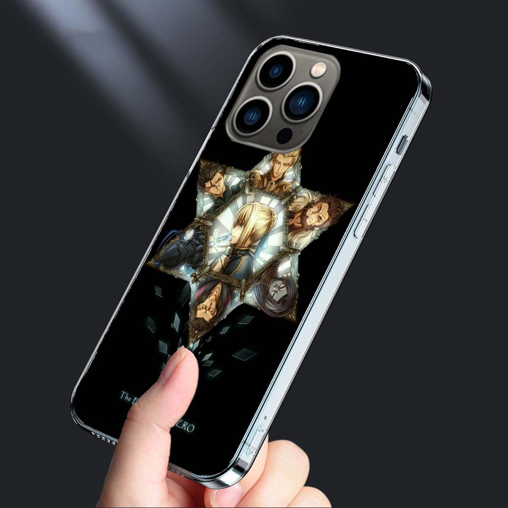 Bilibili F-Fate Stay Night Phone Case For Iphone 16E 15 Pro 14 Plus 17E 16 17 Pro Max Air 11 12 13 Mini Shockproof Capa Cute