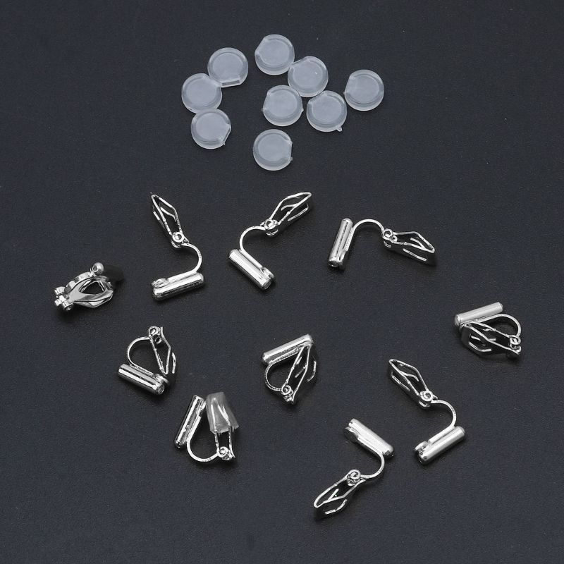 20x Clip-on Earrings Converter with Comfort Earring Pads DIY for Non-Pierced Ear
