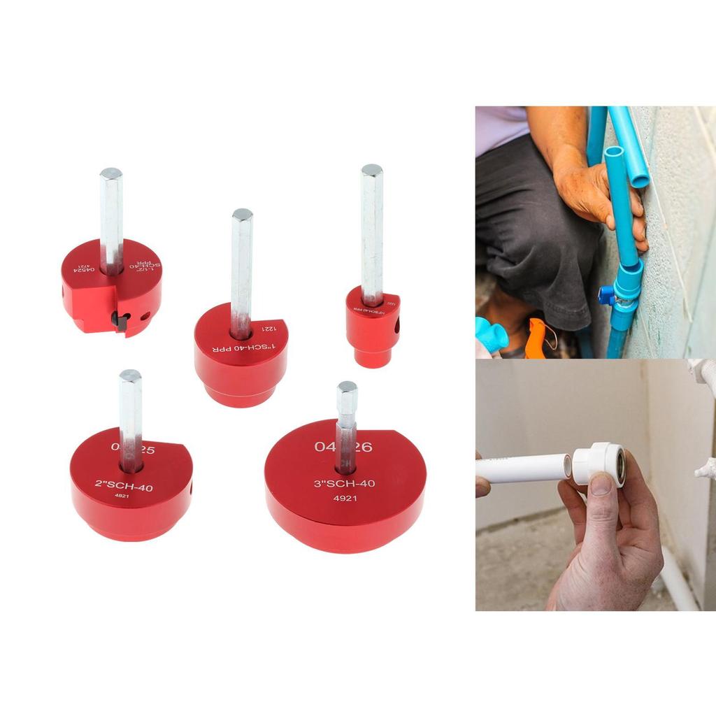 Plumbing PVC Pipe Reamer Aluminum Alloy Fitting Saver Drill Attachment for Water Line Maintenance