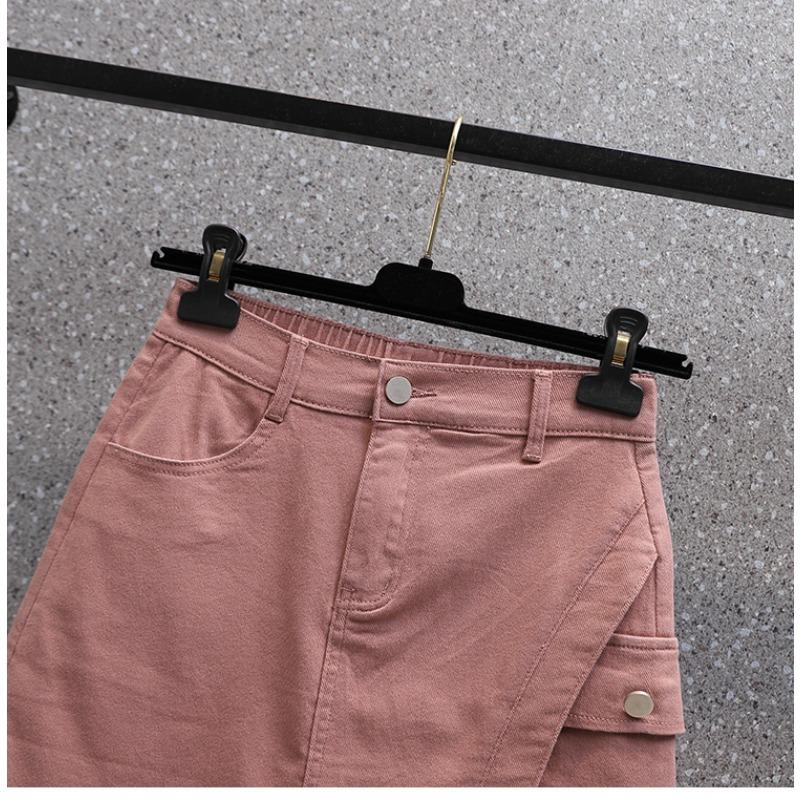 DIMANAF Nadměrná velikost 2025 Dámské šortky Kalhoty Letní Volné Džínové šortky Základní Harémové Kalhoty s vysokým pasem Elastický pas