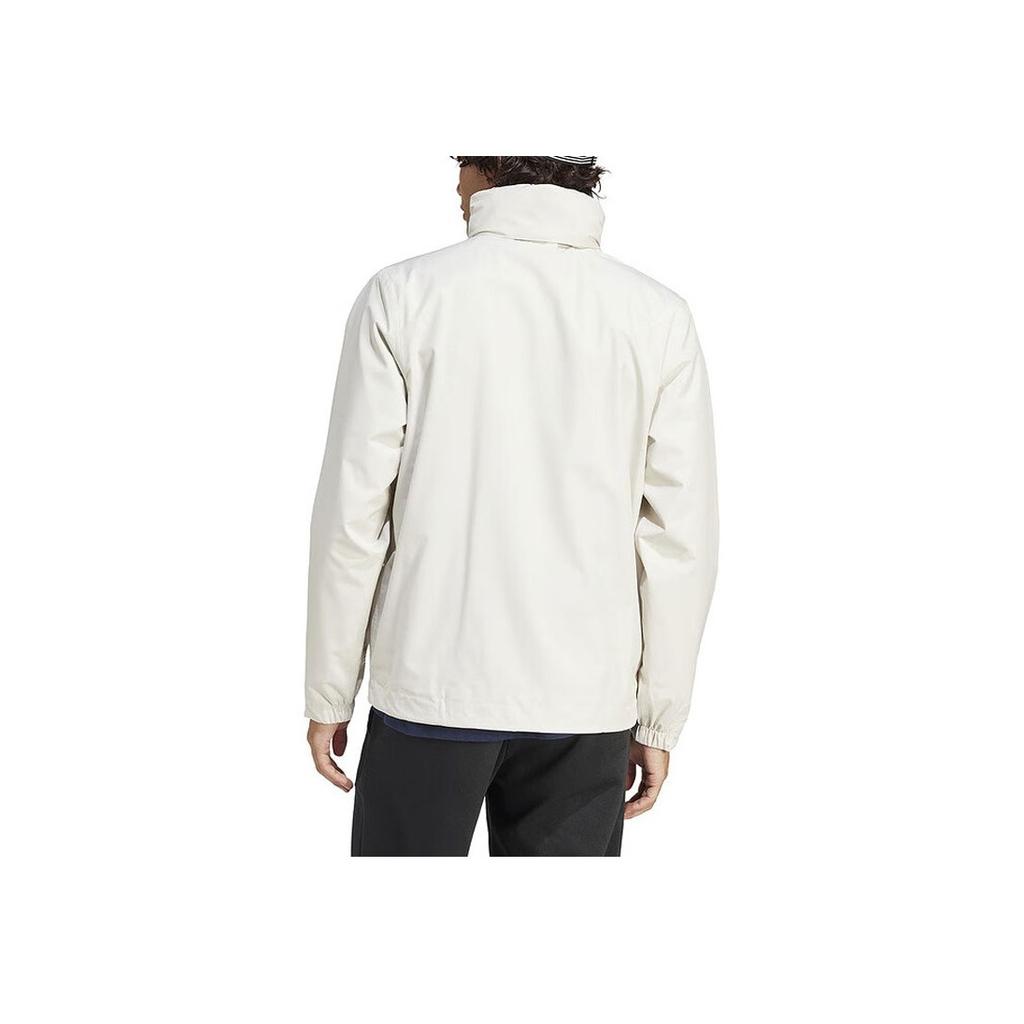 Adidas Tri-Stripe Colorblock Sports Training Casual Hooded Jacket Men Outerwear White IS1237