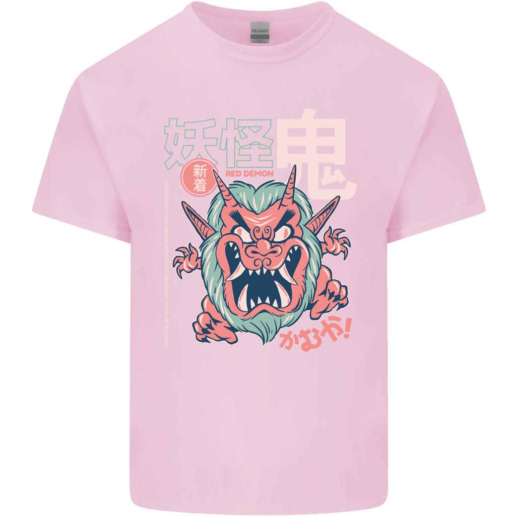 Oni Yokai Japanese Red Demon Unisexs Light Cotton TShirt