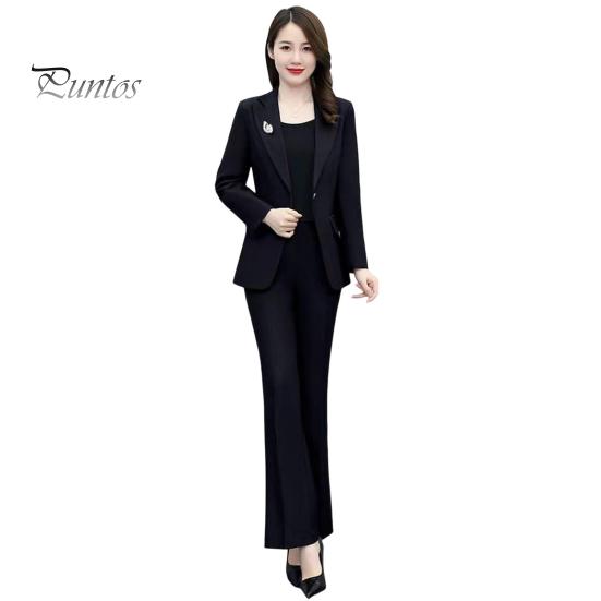 

Женский комплект из 2 предметов: пальто и брюки, отложной воротник, длинные рукава, пиджак, облегающий крой, однотонные расклешенные брюки, повседневная одежда для поездок на работу и в офис XL