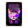 Cats And Gaming Poster Metal Plaque Design Wall Cave Wall Decor Kitchen Design Tin Sign Poster