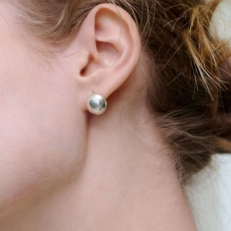 salted Mini button earring