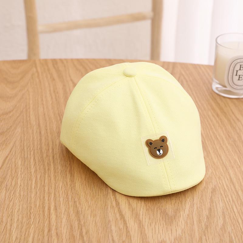 Benhui Baskenmütze mit Cartoon-Bär und Entenschnabel für Kinder im Alter von 1–3 Jahren – modische Mütze für Jungen und Mädchen