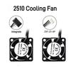 3D-Druckerteile 2510 Lüfter für Bambu Lab X1 P1 Hotend mit Kabel Schnelle Kühlerlüfter für Bambu X1C P1S P1P Serie