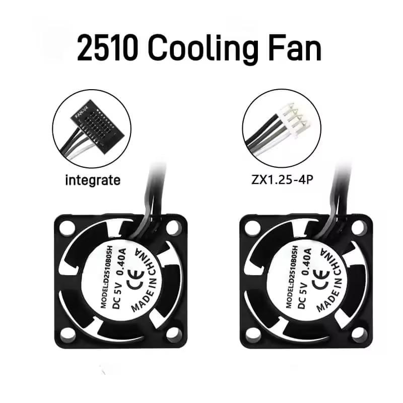 3D-Druckerteile 2510 Lüfter für Bambu Lab X1 P1 Hotend mit Kabel Schnelle Kühlerlüfter für Bambu X1C P1S P1P Serie