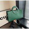 Large-capacity Briefcase European and American Fashion Trendy Women's Crocodile Pattern Texture Shoulder Portable Messenger Women's Bag