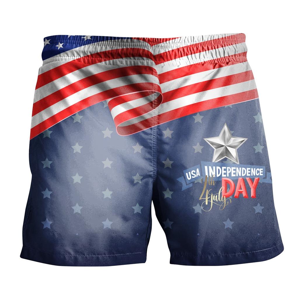 Men's Independence Day Print Casual Fashion Shorts Men's Printed Loose Breathable Shorts
