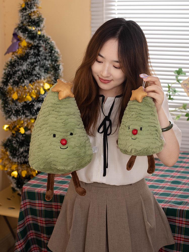 Cute Christmas Cushion Plush Toy: Tree, Cookie Man, Gift Box Doll