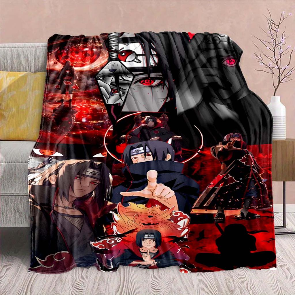 Naruto Anime Flannel Blanket - Soft Warm Perfect for Sofa, Bedding Camping Travel Office Home Decor -QJY