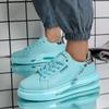 Luftpolster runde Spitze Ganzjahres Low-Top Freizeitschuhe Outdoor-Sportschuhe Helle Schnür-Board-Schuhe für Schüler