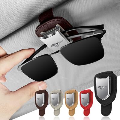 Auto Sonnenblende Brillenbox Sonnenbrillenclip Karten-Ticket Halter Ständer Für Mustang Explorer Focus Shelby GT350 Kuga Fusion F-150 500