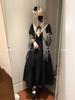 MODKOKU Gothic Lolita Dress, Women's, Detachable Sleeves, Ribbon, Lace Dress, Ruffles, Long, Gothic Lolita Dress, Dreamy Cute, French, Girly Style, Ha