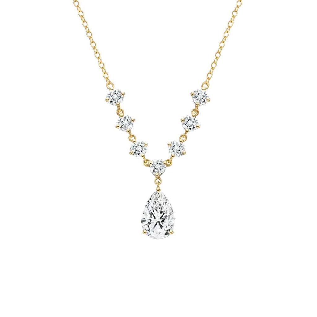2026 Exquisite Sparkling Luxury Water Drop Necklace - Lightweight Niche Clavicle Chain Gift for Girlfriend