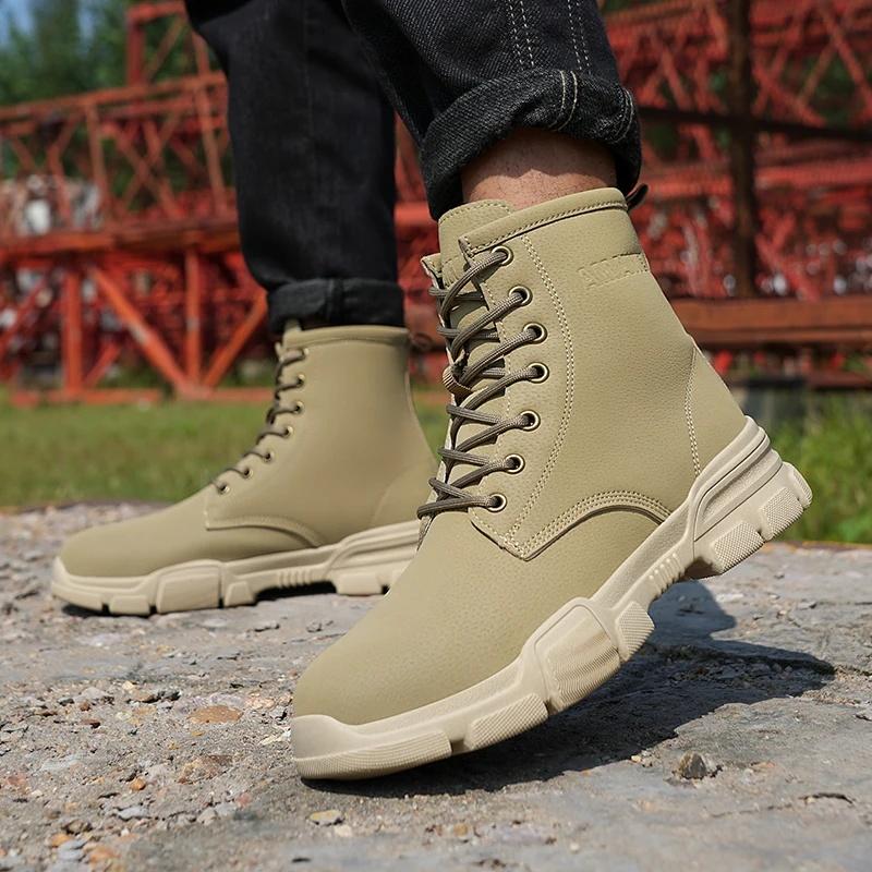 Anti-spark Welder Shoes Men's High Top Work Safety Boots Puncture Proof Construction Safety Shoes Men Platform Boots