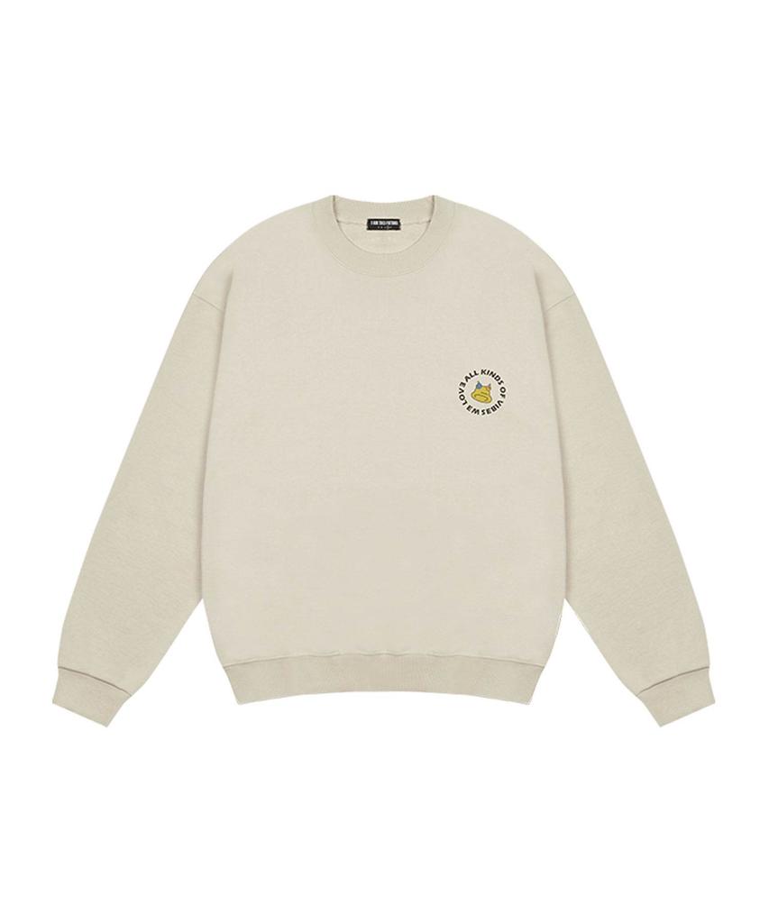 Aiemdeopyucheo Bucket X Stick Candy Sweatshirt Ivory