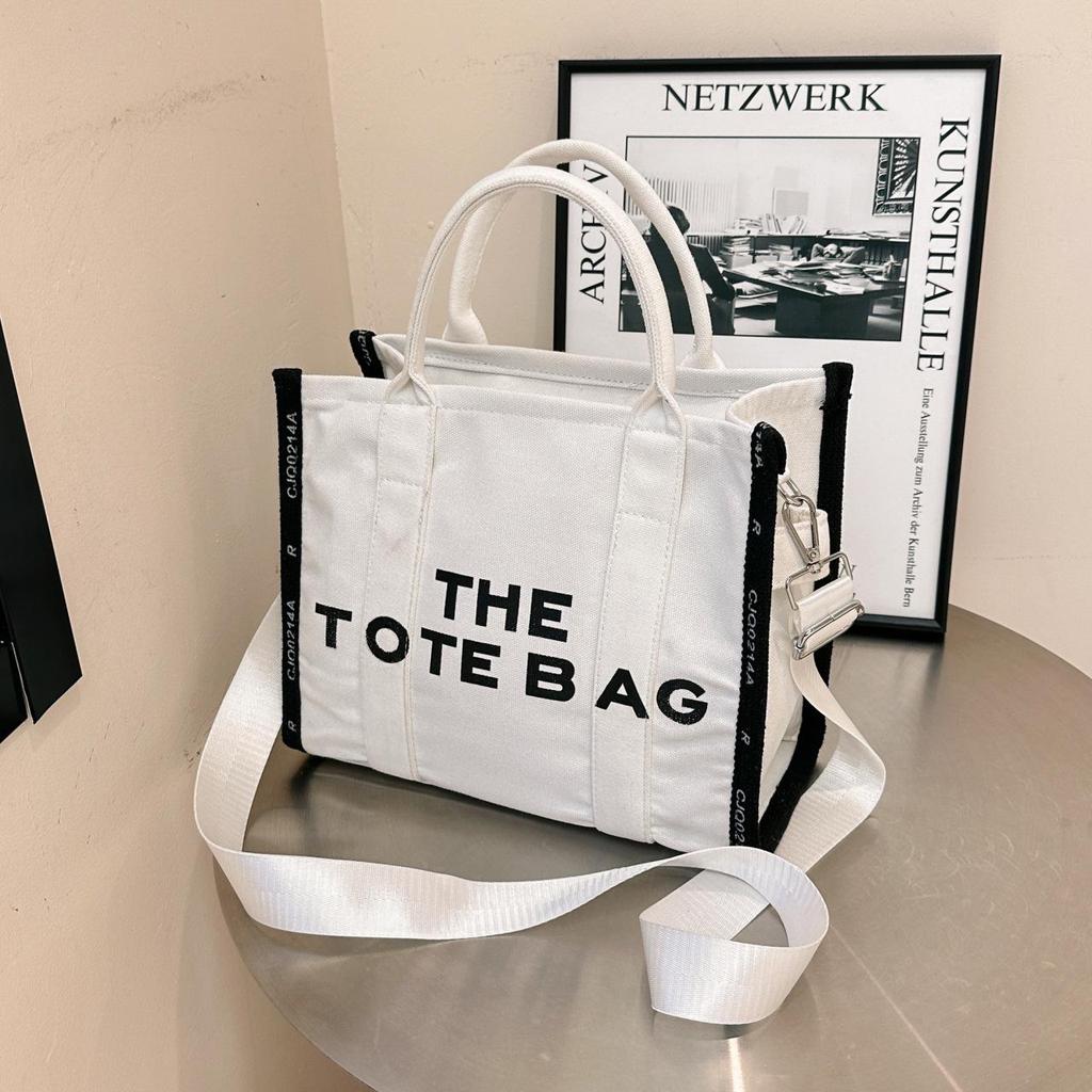 Damska torba płócienna typu tote o dużej pojemności