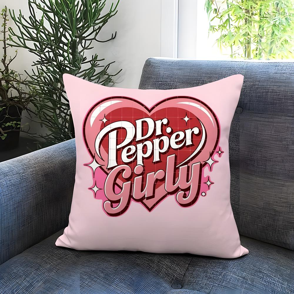 D-Dr Pepper Cushion Cover Comfortable Reversible Pillow Cover Ideal for Car Sofa Bedroom & Beyond