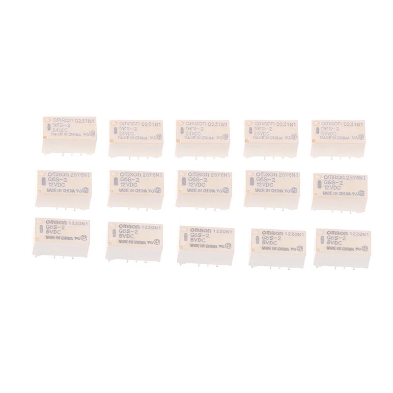 1 Pcs  G6S-2 5Vdc 12Vdc 24Vdc Signal Relay 8Pin Dc 5V 12V 24V 2A Mini Signal Switch Relays