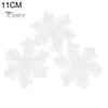 Puntos 3Pcs 8/11/15/18/23cm Christmas Tree Snowflake Ornament Party Window Xmas Decor