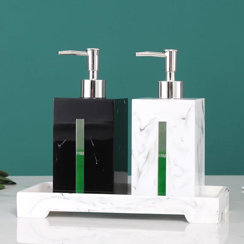 111ml Marble Soap Dispenser Ceramic Bathroom Shower Gel Shampoo Bottle Press Lotion Bottle Bathroom Accessories