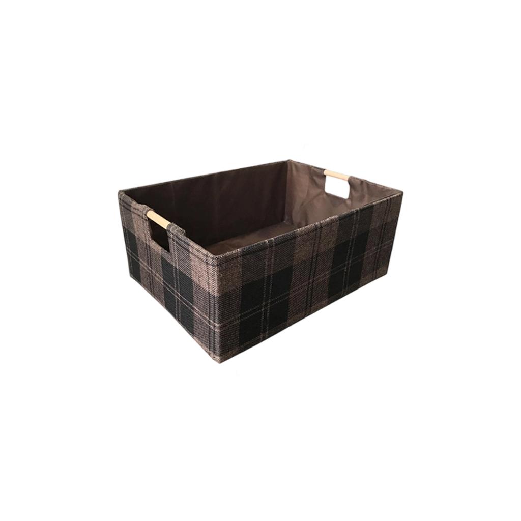 Multi Purpose Cloth Storage Basket For Home Organization With Sturdy Wooden Handles And Eco Friendly Design