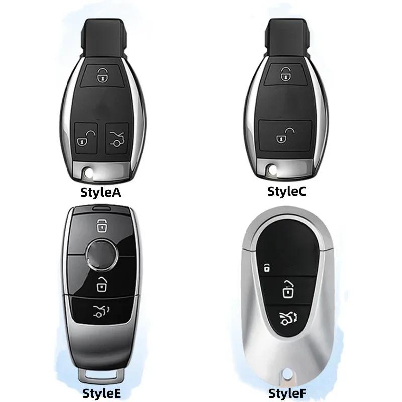 Bilnyckelfodral i läder för Mercedes Benz ACESG Class GLC CLE CLA GLB GLS W177 W205 W213 W222 X167 AMG Fob Mocka Tillbehör