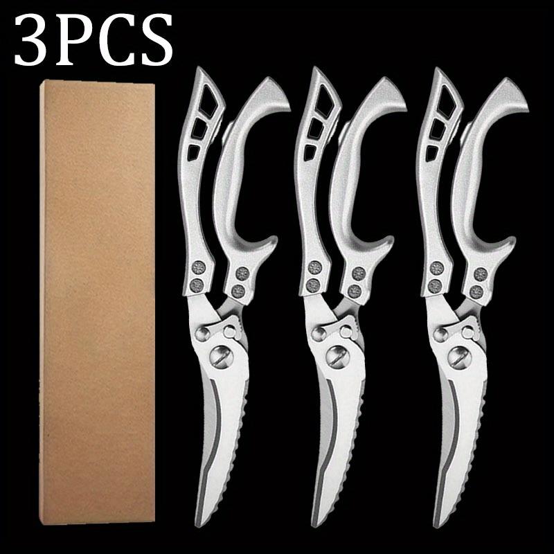 1 PC/3 PCS Stainless Steel Ultra-Sharp Kitchen Scissor for Meat Poultry Fish Cooking Boning Knife Tool