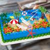 Decorazione per Torta Ombrellone Sedia da Spiaggia, 15 Pezzi Topper per Torta Estivi Oceano, Decorazioni per Festa a Tema Tropicale Hawaiano Aloha Luau