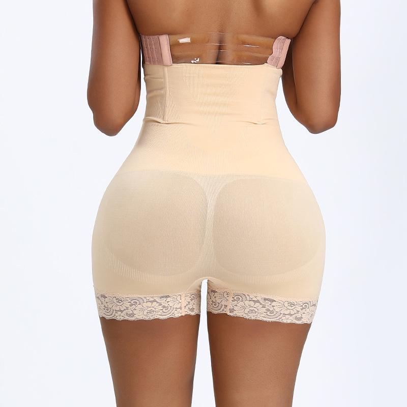 Übergröße High Waist Bauchkontrolle Spitzenformende Hose für Damen