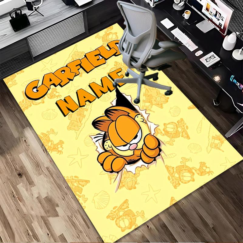 Personalized Name Garfield's Name Living Room Non-Slip Area Rug Soft Carpet for Bedroom Playroom Sofa Office Home Decor Doormat