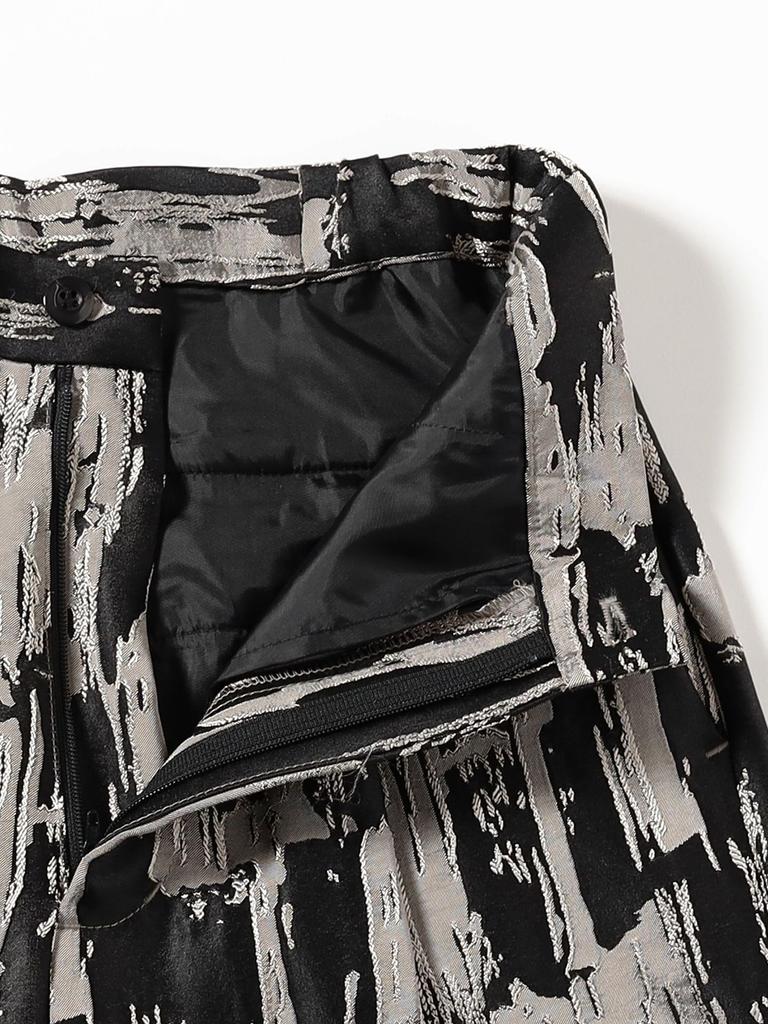 B:MING LIFE STORE by BEAMS Women's Jacquard Pants (Size S-M) Black