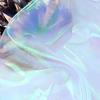 Iridescent  Organza Fabric, 59 Inch Wide Holographic Sheer Gauze, Lightweight Organza for Wedding & Halloween Decor, Photography Backdrop, DIY Dress