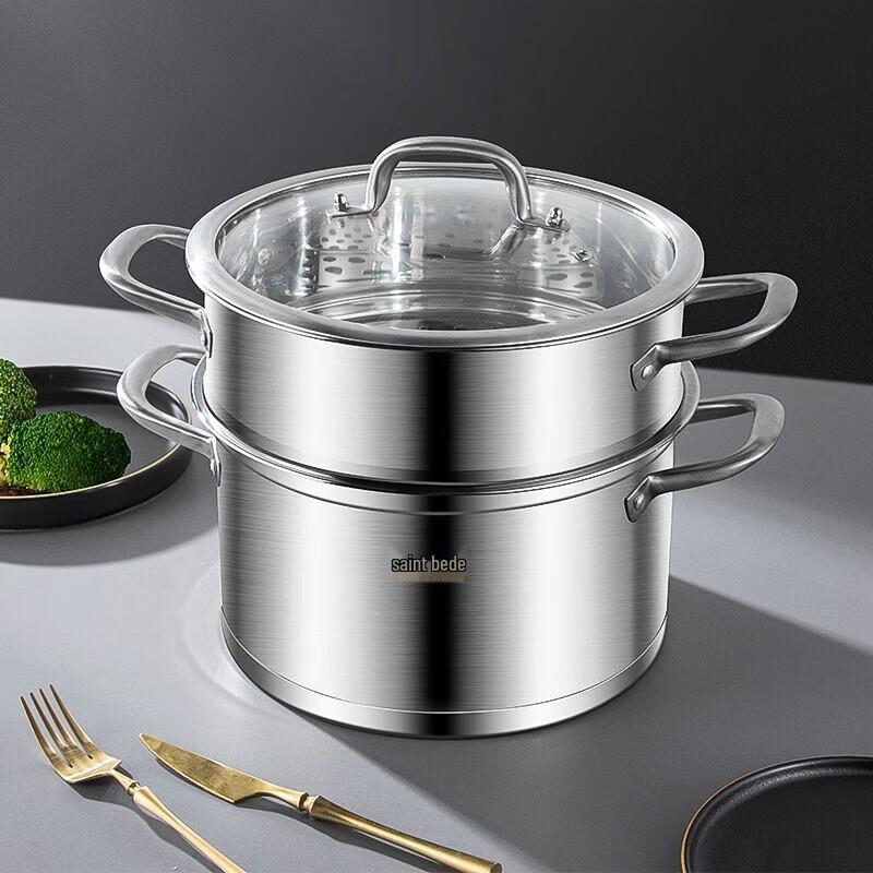 Heiliger Beda 28cm Edelstahl Doppelschicht Dampfgarer