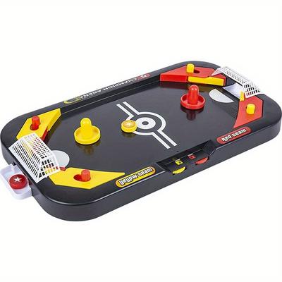 2 In 1 Indoor Foosball,Hockey Table Game with Pucks,Balls,Strikers,Colorful Plastic Frame,Fits On Table or Floor,Foosball Table Games