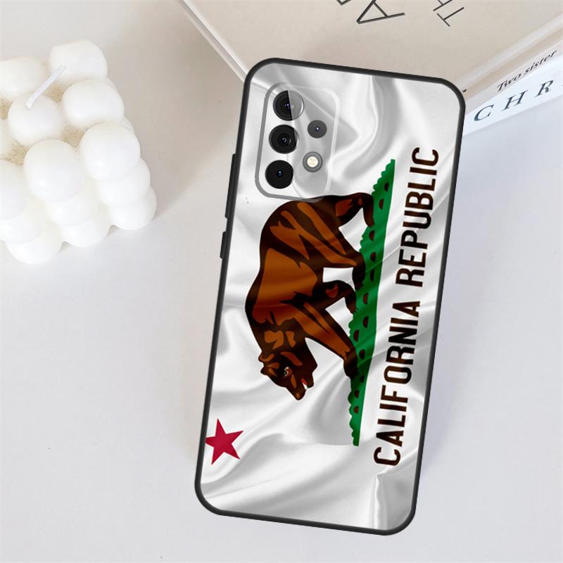 California Flag For Samsung Galaxy A53 A33 A55 A35 A15 A22 A32 A52 A54 A34 A14 A56 A36 A26 A16 A05 A06 Case