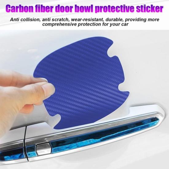 8Pcs Car Door Handle Bowl Anti Scratch Sticker Protector Cover Auto Accessories