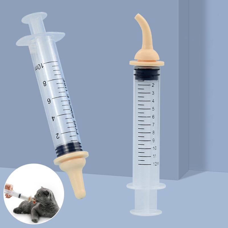 10ml/12ml Newborn Pet Feeding Oral Syringe Dog Cat Feeding Pacifier Medicine Dropper Syringe For Nursing Puppy Kitten
