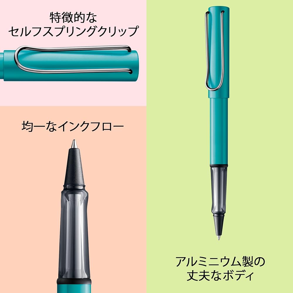 LAMY AL-Star Tourmaline Rollerball Pen - Clear Ergonomic Grip Pen Line Width M - Lightweight Alum...