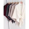 Koreanischer Stil Einfarbiger Strickschal Damen Winter Warm Vielseitiger Nackenwärmer