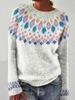 Women's New Color-Block Round Neck Fashion Sweater