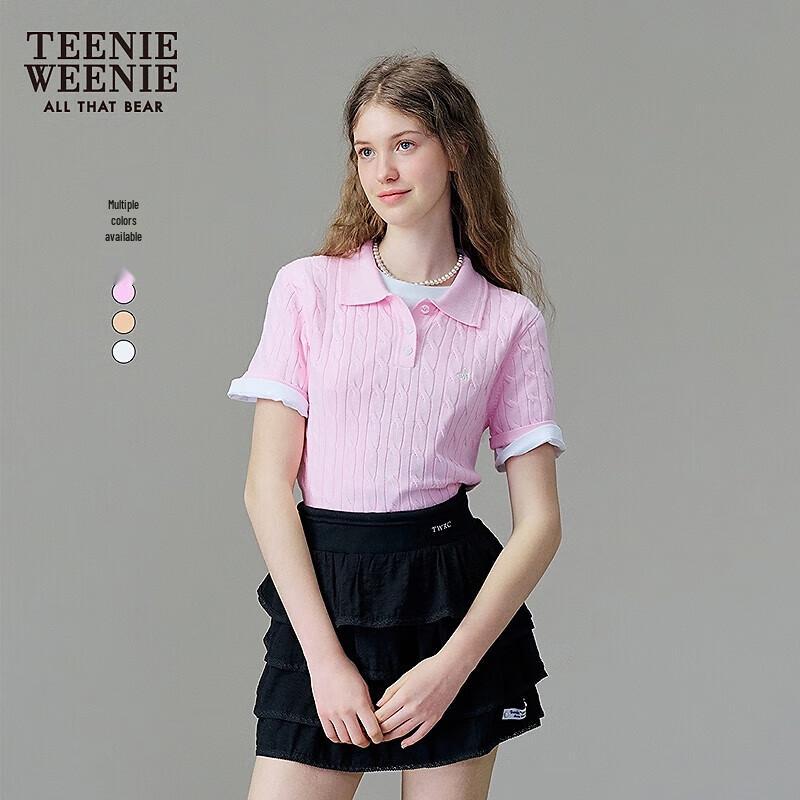Teenie Weenie Вязаная футболка-поло с коротким рукавом с мишкой L