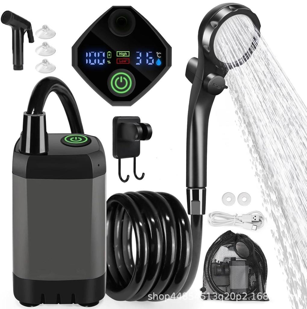 Portable Electric Shower Head Set for Outdoor and Home Use