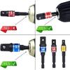 4Pcs Drill Adapter 105° Angled Bit 1/2in 3/8in 1/4in 360° Socket Adapters for Nut Screw