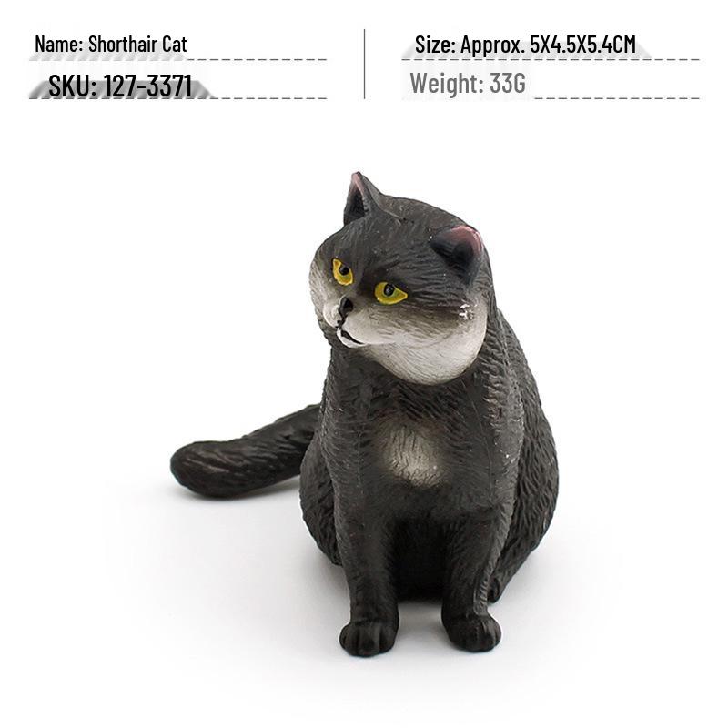 Cross-Border Mini Pet Cat Simulation Model: Orange, Fat, British Shorthair, Farm Cats Decoration Ornament