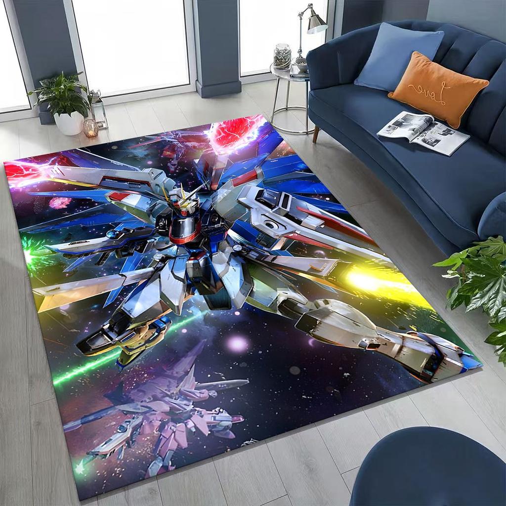 Tappeto Robot Cartoon Gundam Retrò Stile 27 per Camera da Letto Soggiorno Divano Casa Zerbino Decorazione, Tappetino Pavimento Grande Antiscivolo per Bambini Regalo